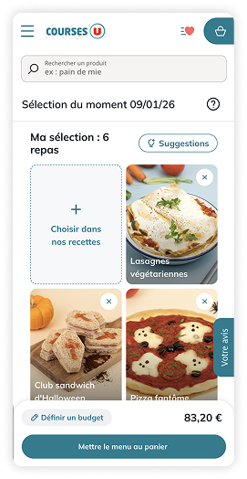 Personnalisez votre menu