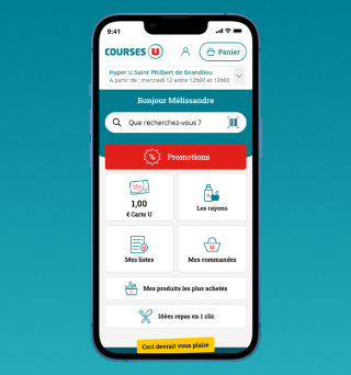 l'application Courses U