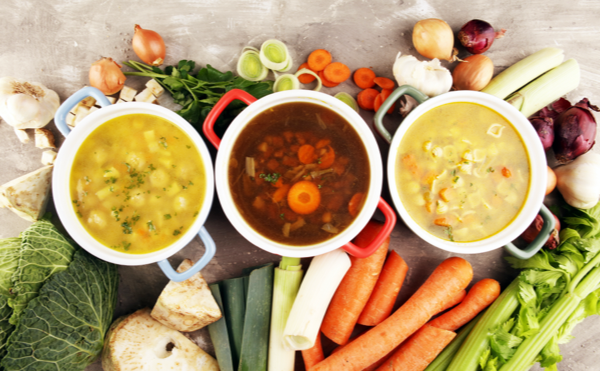 soupes maison avec des l&eacute;gumes