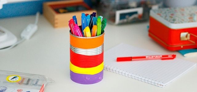 fabriquer son pot de crayon avec des ballons - DIY