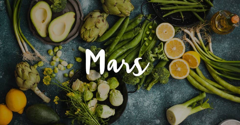 les fruits et légumes de mars